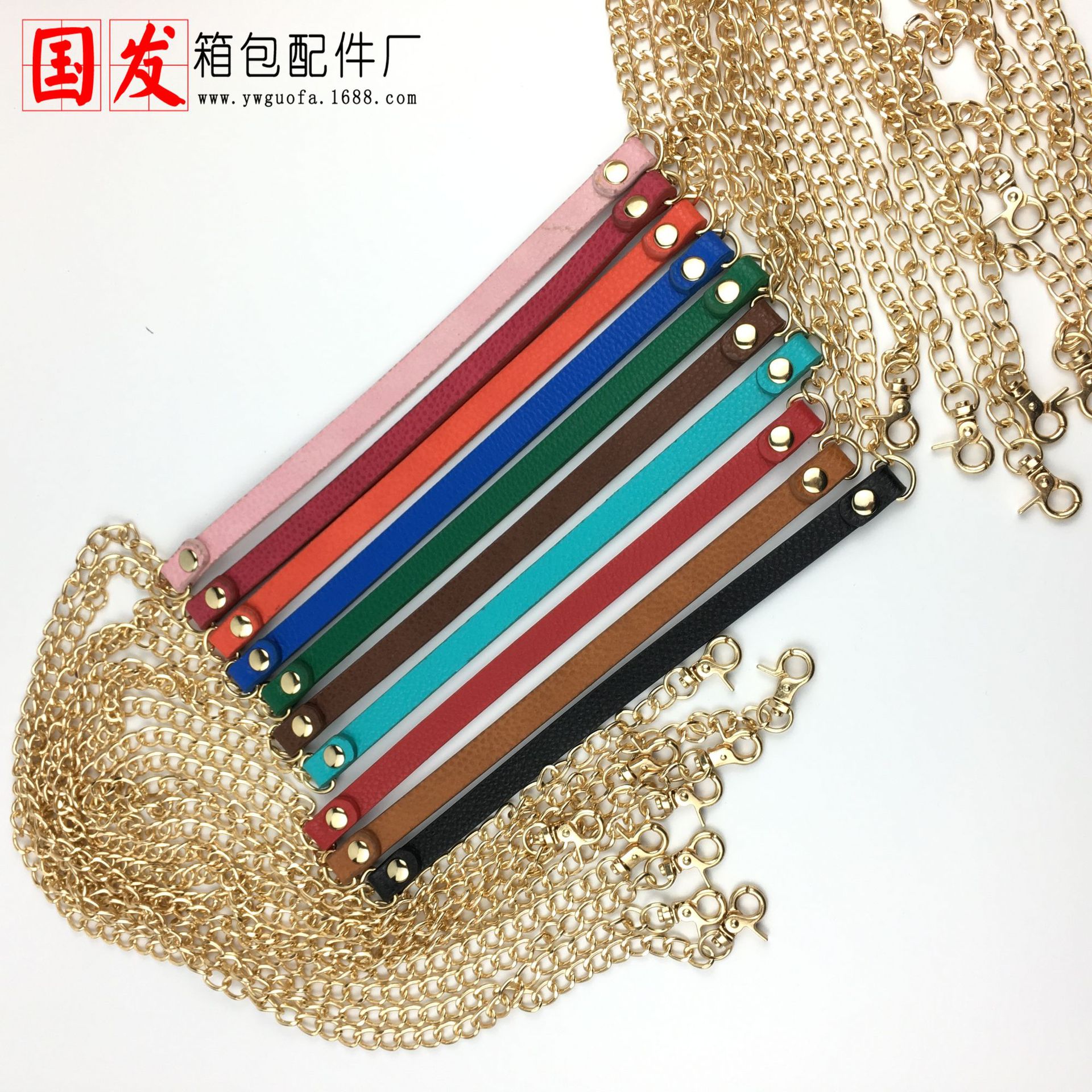 120CM cadena de bolsa PU de alta calidad bolsa de oro cadena de bolsa correa de hombro cadena PU accesorios DIY 0669