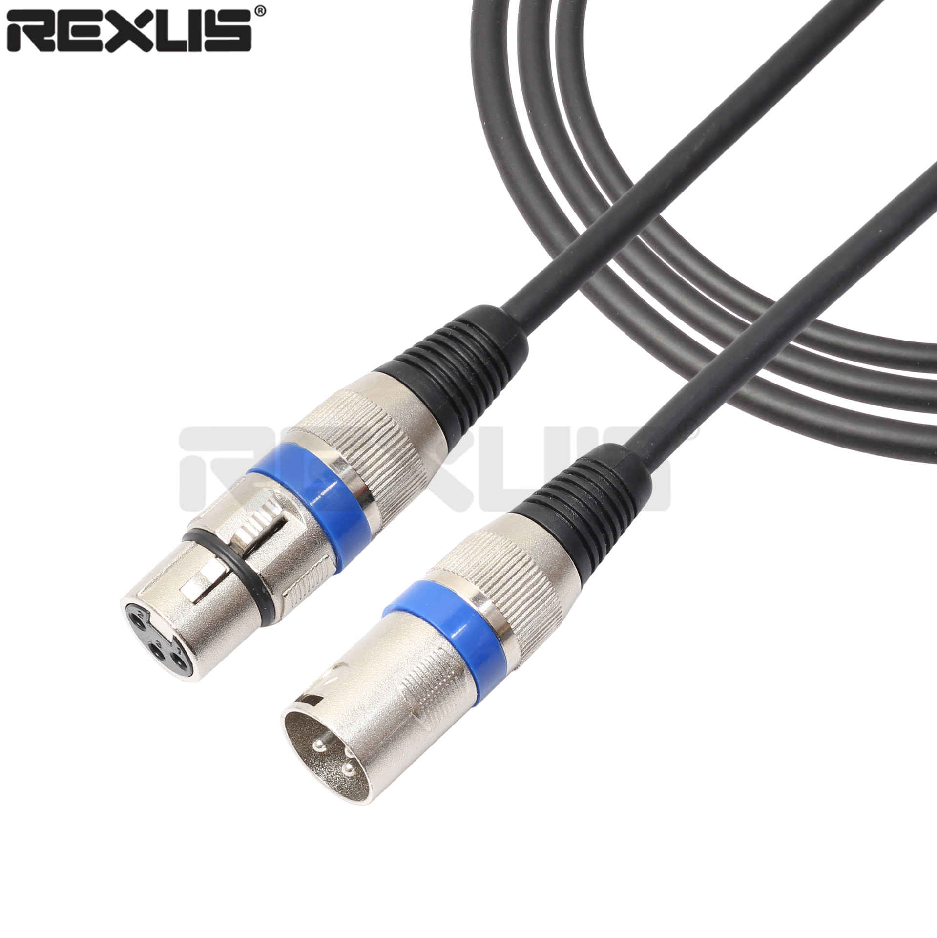 跨境现货 PVC线材22AWG铜包铝线芯 卡农公对母音频线