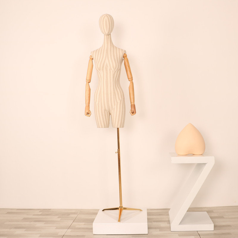 Maniquí femenino de gamuza para exhibición de ropa en escaparates, modelo de maniquí para tienda de ropa.