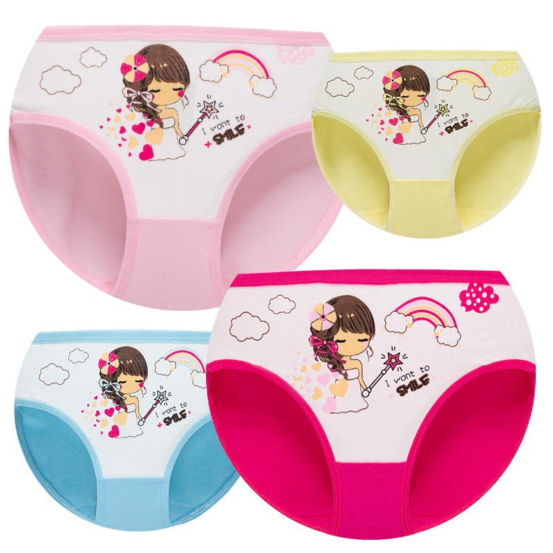 Cotton Children's Underwear Women's Briefs Cartoon Little Girl Underwear Baby Baby Shorts