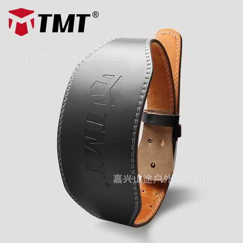 TMT Fitness Belt Weightlifting Squat Deadlift Iron Rolling Sports Waist Guard Cowhide Belt Equipment Protective Gear Men's Wholesale