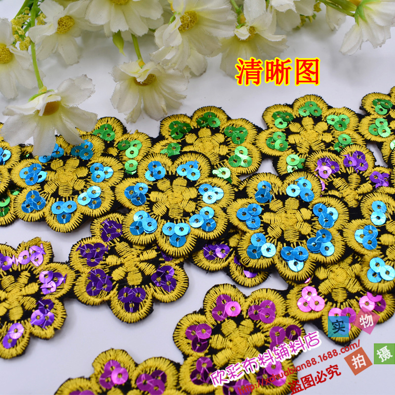 Parche Bordado con Lentejuelas de Poliéster, Termoadhesivo, para Ropa y Textiles image 5