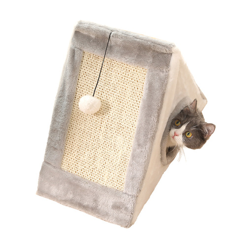 Cat Climbing Frame, Triangular Cat Scratching Board, Sisal Cat Claw-Grinding Toy, Cat Bed, Cat Supplies – Huayuan Cross-Border Wholesale