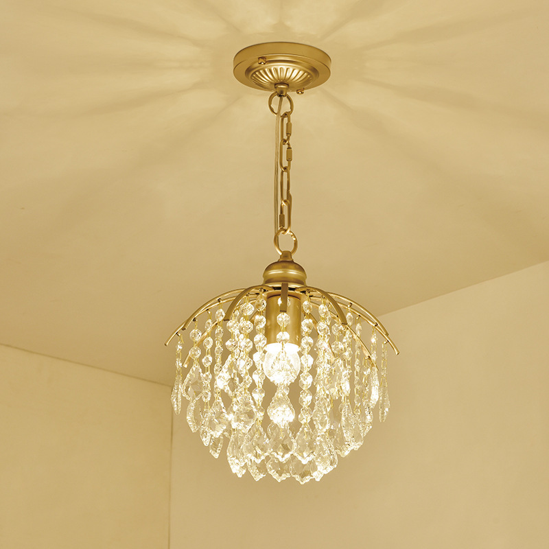 Cross-border Xiaomei Chandelier Creative French post-modern iron art corridor aisle lamp restaurant crystal chandelier Cross-border Xiaomei Chandelier Creative French post-modern iron art corridor aisle lamp restaurant crystal chandelier
