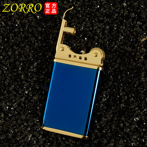 ZORRO/Zorro kerosene lighter thin 567 brass creative retro lighter sandalwood shell movement lighter