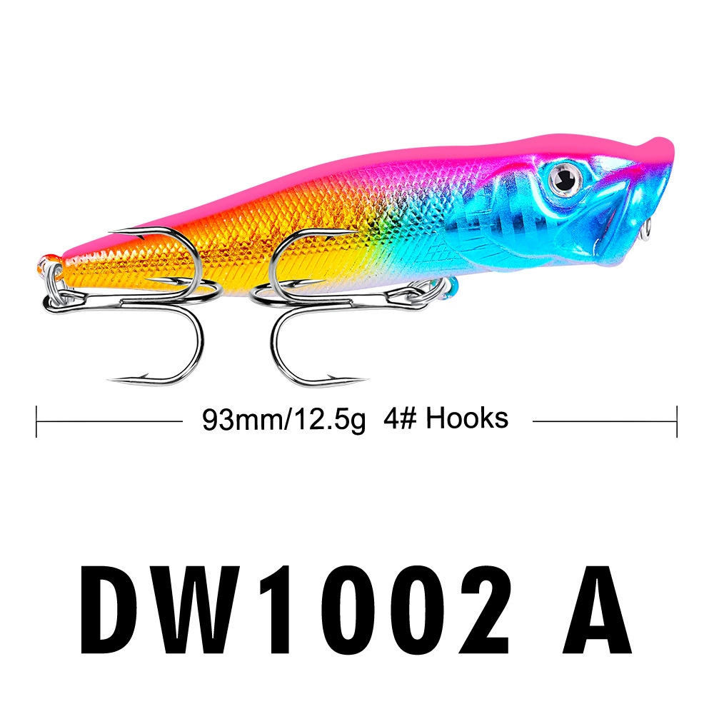Hard popper lure (PROBEROS) 9.5 cm 12 g, ABS bionic bait, 6 color options