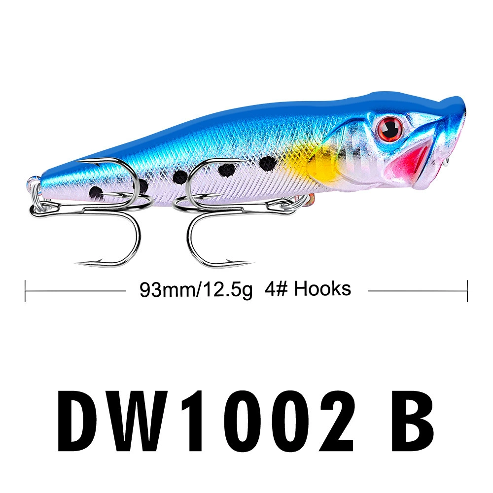 Hard popper lure (PROBEROS) 9.5 cm 12 g, ABS bionic bait, 6 color options