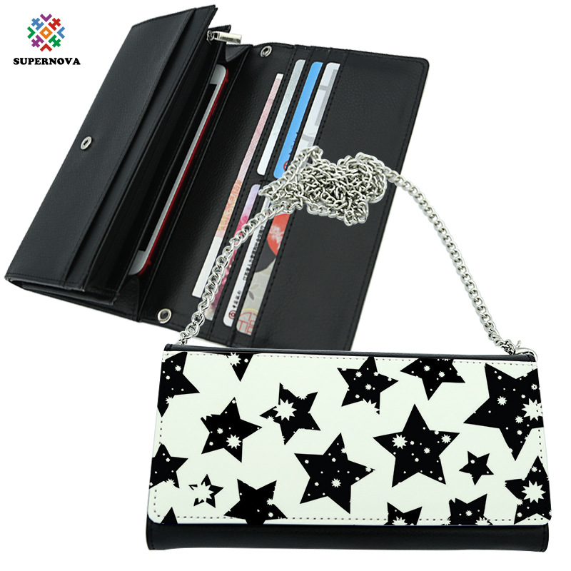 Impresión de transferencia térmica en blanco consumibles serie moda mujer bolso hombro crossbody bolsa de cadena larga