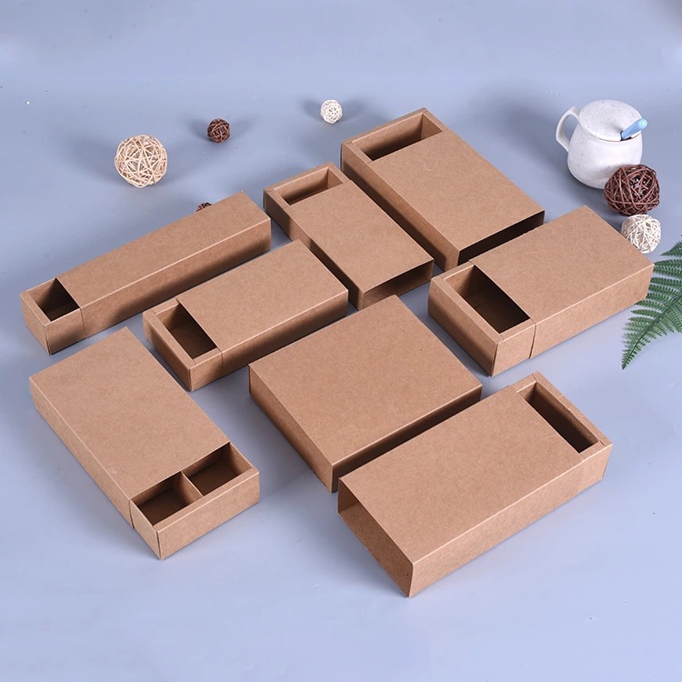 牛皮纸盒定 做茶叶抽屉式礼品盒月饼蛋黄酥雪花酥食品包装盒定 制