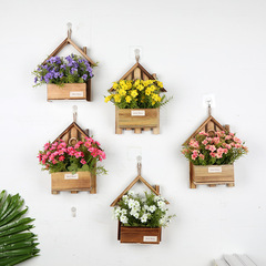 壁掛花籃地中海小房子裝飾掛件創意家居臥室客廳牆面飾品插花花盆