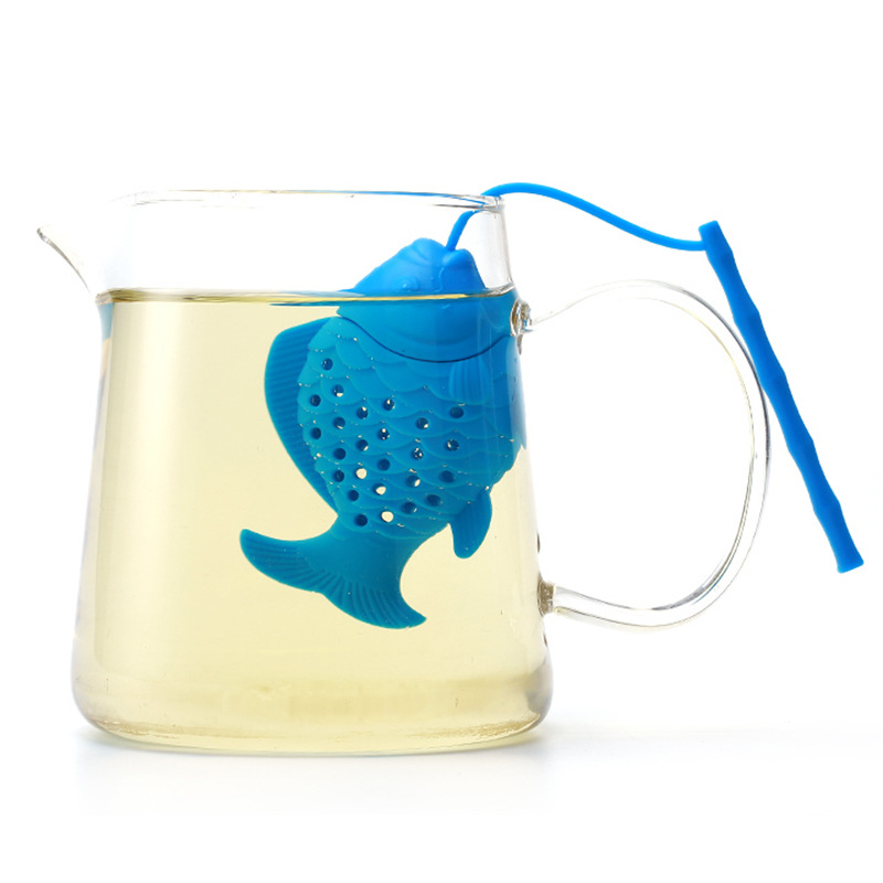 硅胶小鱼泡茶器 时尚生活创意用品硅胶滤茶器 茶叶包 工厂现货