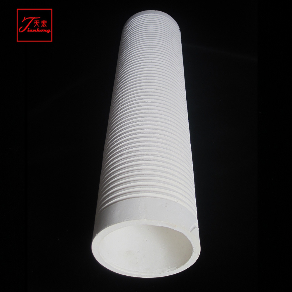 外丝炉管高温白刚玉陶瓷外丝炉管 绕丝炉管 螺纹管缠绕电热丝制作