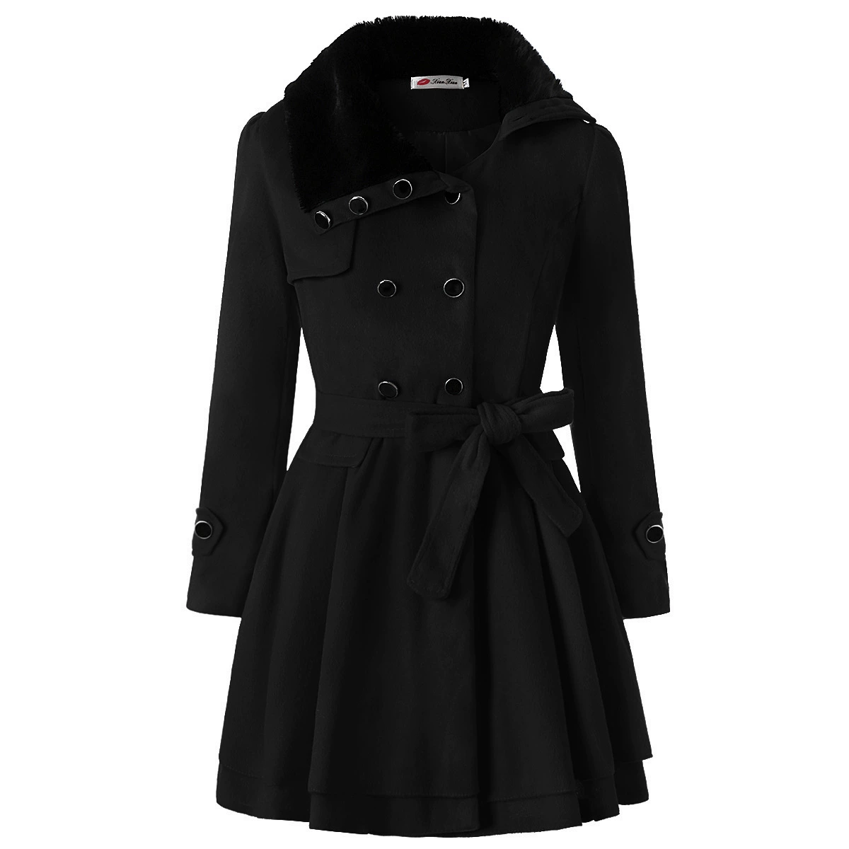 Шерстяное пальто, AliExpress, Wish, европейский стиль, облегающий, утолщение
