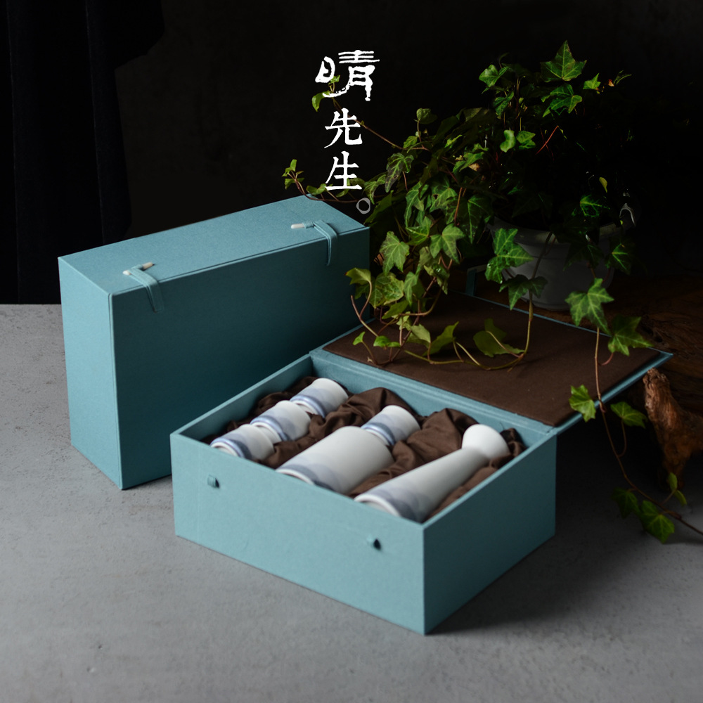 酒具套装布艺锦盒茶具包装盒高档茶杯茶壶礼品盒送礼盒子批发定