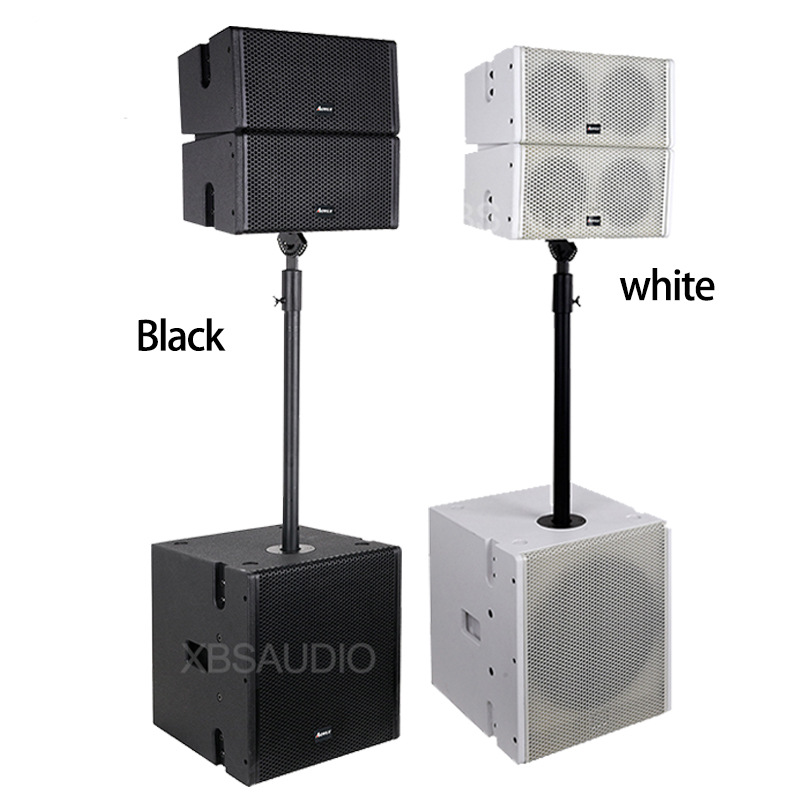 Doble altavoz de matriz coaxial de 5 pulgadas mini columna de audio solo 12 pulgadas digital activo DSP pequeña línea matriz altavoz subwoofer