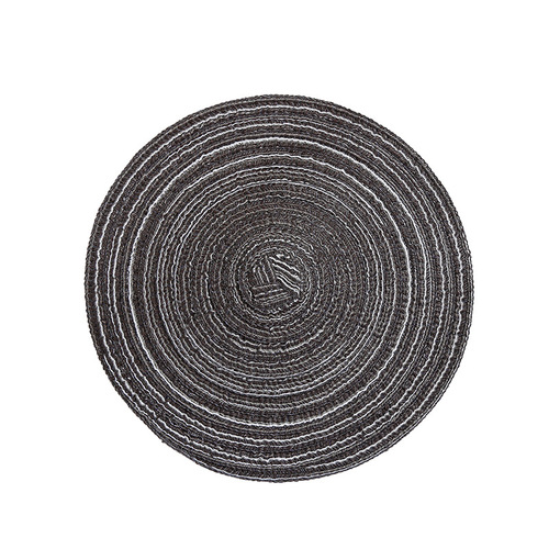 A2666 round cotton yarn placemat insulated western food mat woven table mat household supplies bowl mat