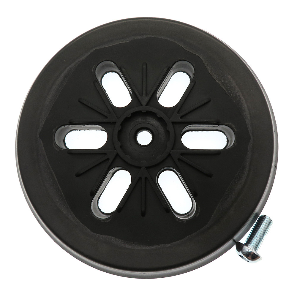 电动打磨盘6寸6孔黑色抛光盘 电动自粘植绒砂纸打磨盘砂纸机底盘