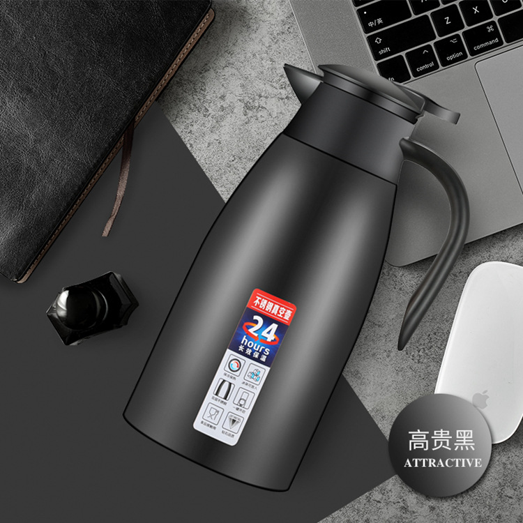 304 stainless steel vacuum thermos thermos bottle European coffee pot household thermos 2L gift printed logo