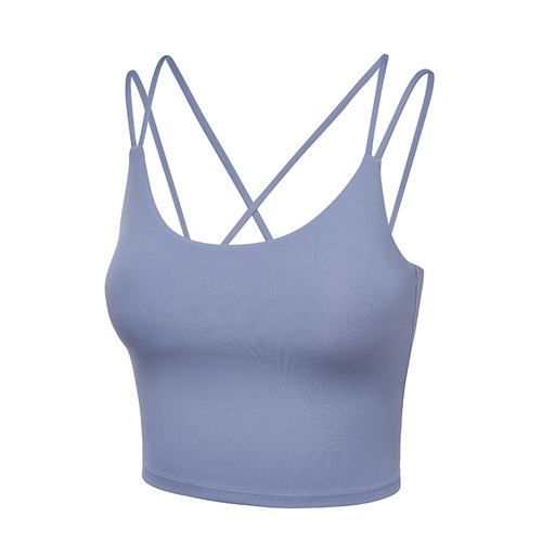 Women's sports running cushioning seamed underwear yoga fitness quick-drying sweat-absorbent vest suspender beautiful back bra summer