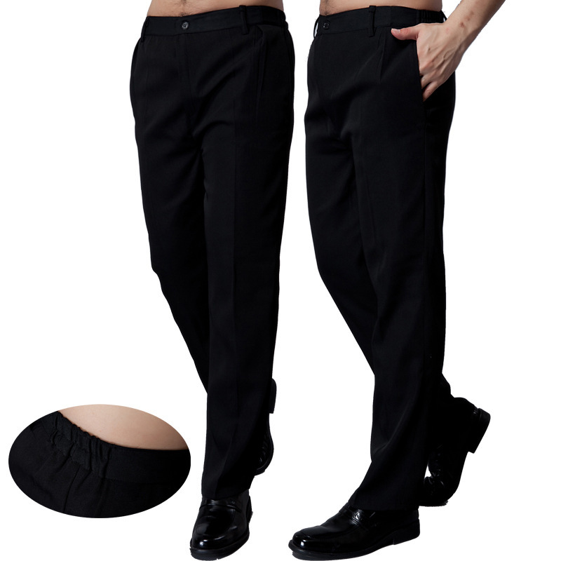 Unisex High Quality Black Work Pants Suit Pants Hotel Restaurant Waiter Work Pants