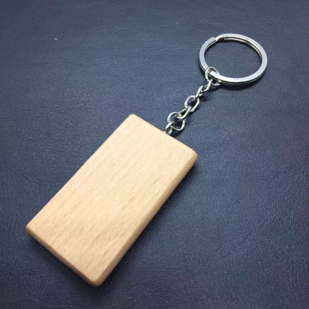 Llavero de madera con grabado láser, colgante redondo de madera de haya respetuoso con el medio ambiente, pequeño regalo conmemorativo de graduación