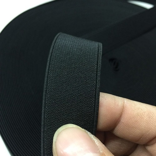 Width 2.0CM/2.5CM Thickness 1.3MM Black high-quality high-elasticity fine plain weave overlocking elastic band