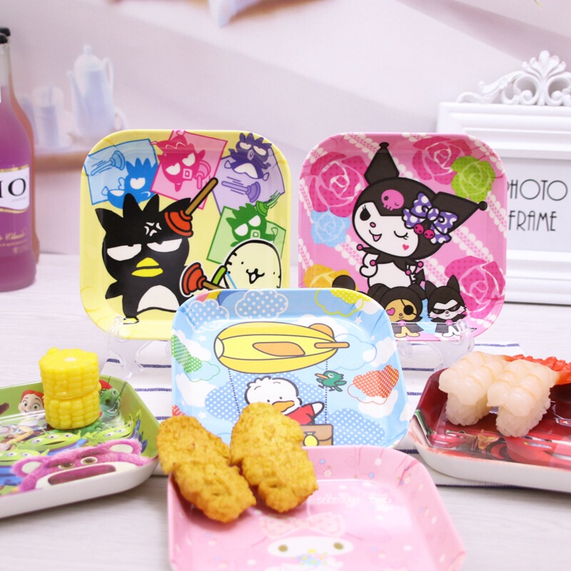 Household Cartoon melamine TSUM Tableware snack plate Cute Creative Fruit Plate Meal Plate Square Bone Plate Household Cartoon melamine TSUM Tableware snack plate Cute Creative Fruit Plate Meal Plate Square Bone Plate