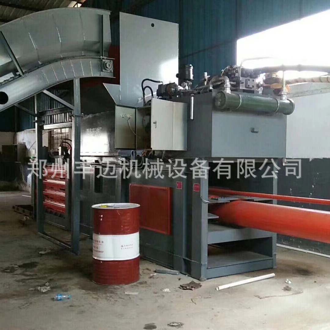 操作灵活卧式废纸箱挤压打包机 免地基液压生活垃圾打包机 打包机