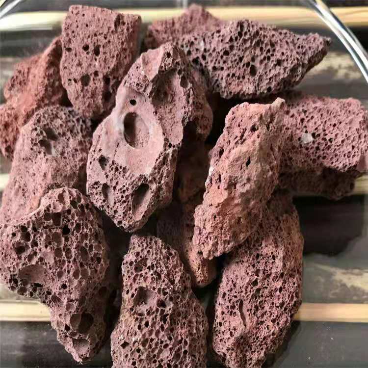 供应一面平火山石对破火山岩板 火山石颗粒火山石粉火山石两面平