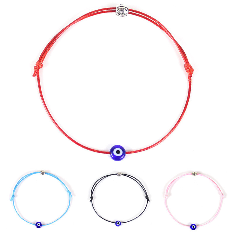 New Red Rope Bracelet Evileye Eye Braided Bracelet Turkish Devil Jewelry Wholesale Glass