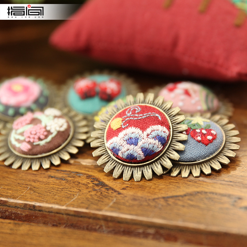 Jinhao bordado DIY hecho a mano broche suéter cadena adulto matar tiempo Lu bordado cinta bordado Cruz puntada broche
