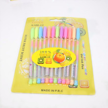 粉彩笔 日韩国款文具 6色清新荧光笔变色笔 粉彩笔 中性笔批发100