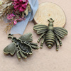 Factory direct selling popular retro DIY alloy jewelry ancient green ancient silver long legs big bee pendant accessories