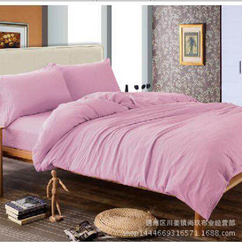 厂家批发化纤面料床上用品磨毛宽幅平纹水洗布料 厂家直销家居