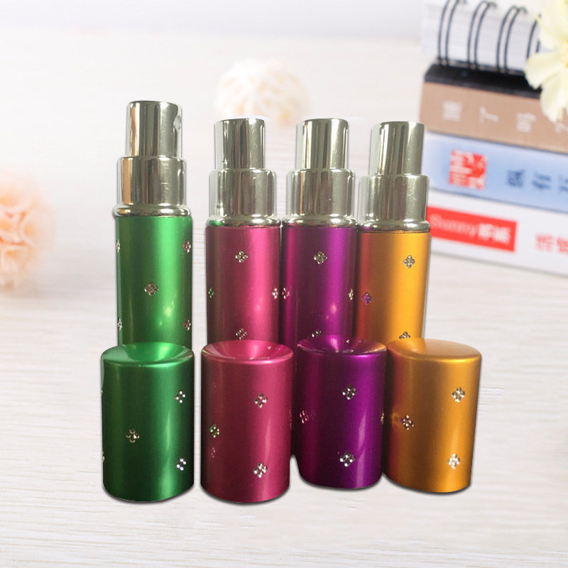 10ML迷你分装钻点口红式香水管 波纹电化铝香水樽批发