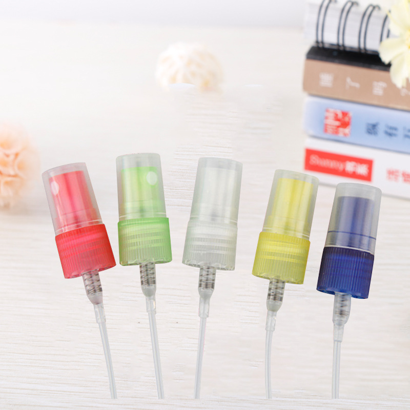 厂家供应 13MM塑料按压喷头 香水瓶旋转雾化塑料管化妆品喷头