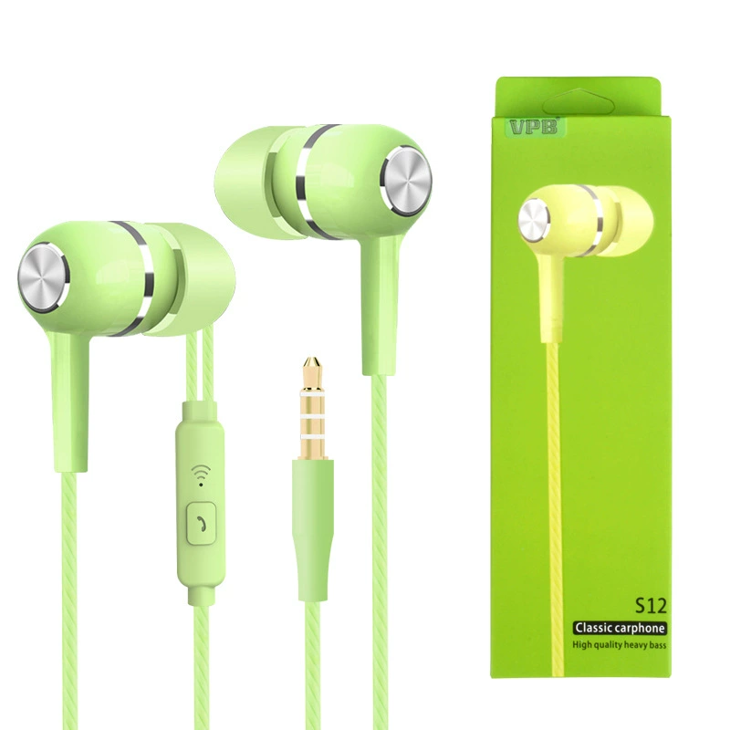 Wired earphones (VPB) S12, deep bass, inline control with microphone