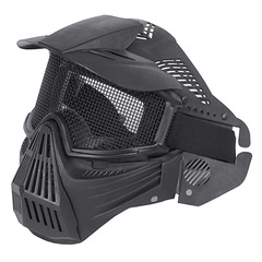 Cross-border Amazon Outdoor CS Steel Full Face Protective Mask Wilderness Tactical Mesh Face Mask Diamond Face Mask