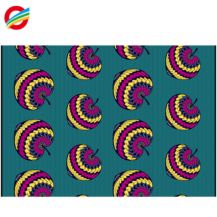 厂家直销非洲民族风格时尚花型蜡染纯涤双面印花布料加工生产wax