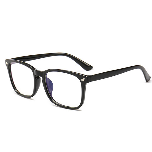 Anti-blue light glasses, women's eye protection, no prescription, flat lenses, Korean style, large frame, versatile, suitable for men, large face, nearsighted eyes