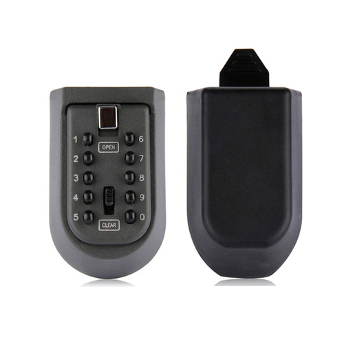 Code lock key box black button alloy wall-mounted shield-shaped metal outer shell decoration key code