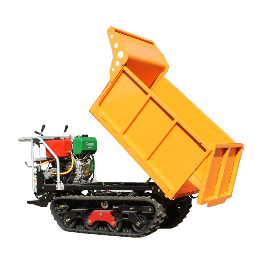 履带液压柴油自卸翻斗运输车