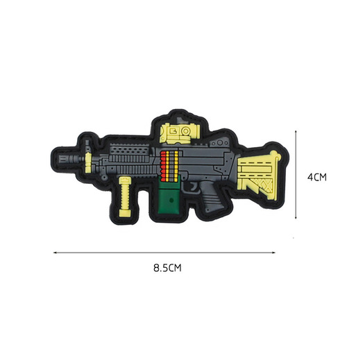 Cross-border hot-selling source Q-version weapon Velcro arm badge 81-style plastic rubber stamp camouflage 95B morale patch skill badge 