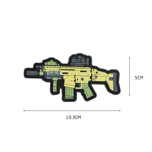 Cross-border hot-selling source Q-version weapon Velcro arm badge 81-style plastic rubber stamp camouflage 95B morale patch skill badge 