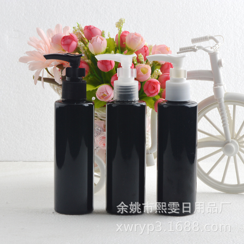 150ml黑色塑料化妆品包装瓶洗发水沐浴露分装瓶宠物护理液瓶