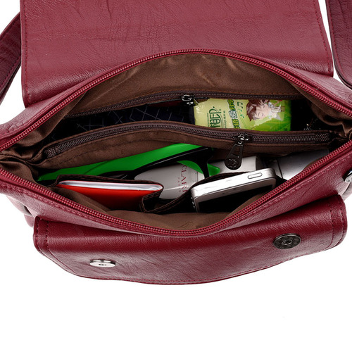 Hot selling women's bags 2024 Korean version new women's shoulder bag soft leather crossbody bag European and American small square bag manufacturer wholesale