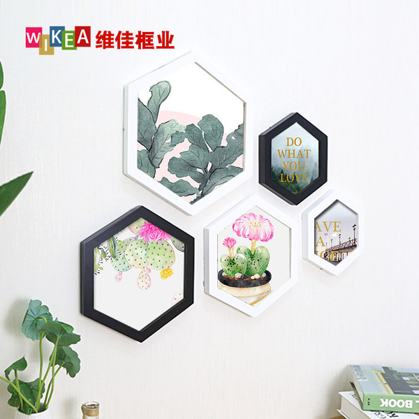 Hexagonal picture frame hexagonal photo frame polygonal cultural…