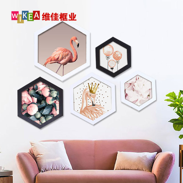 Hexagonal picture frame hexagonal photo frame polygonal cultural…