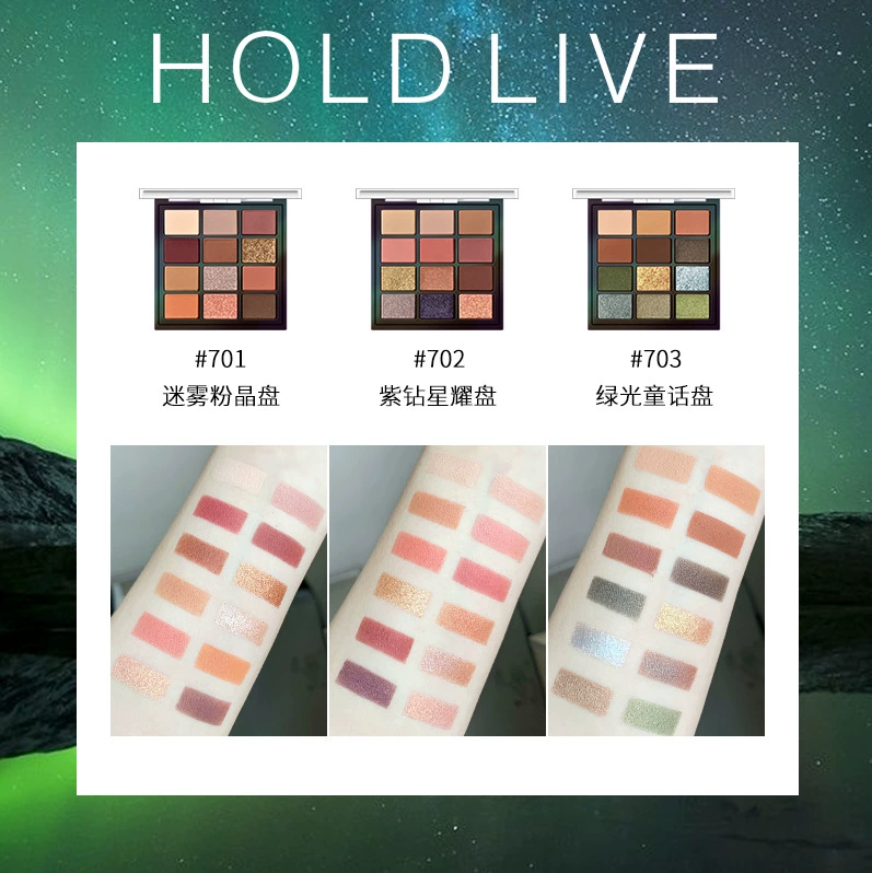Палетка теней HOLD LIVE Matte, тени для век, 12 цветов, без размазывания, 3 цвета