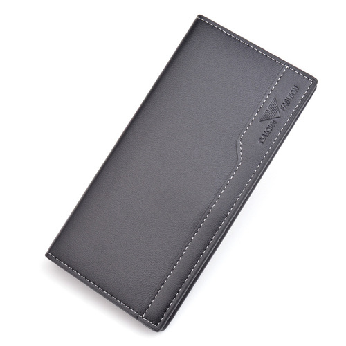 Men's wallet men's long wallet men's casual business multi-card slot large capacity simple thin soft wallet suit bag